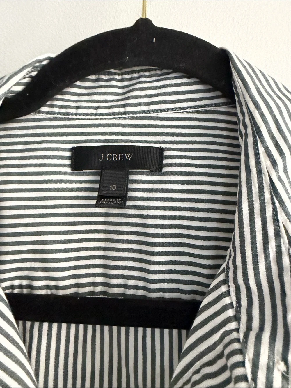 J. Crew Black and White Pinstripe Men’s Dress Shirt